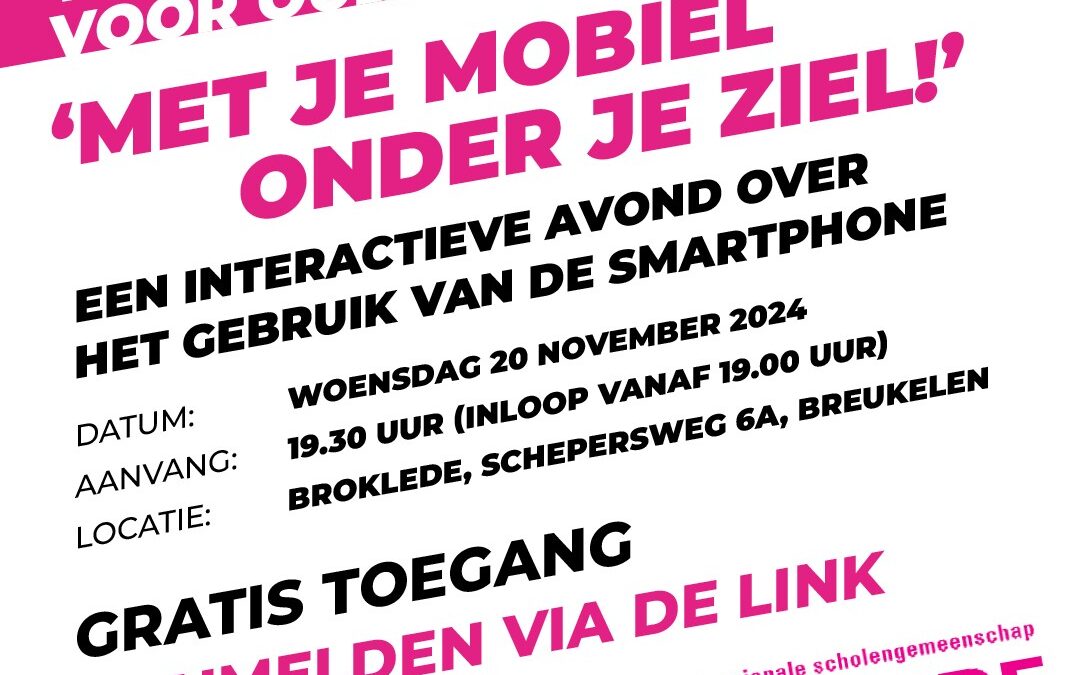 Thema-avond ouderraad ‘Met je mobiel onder je ziel!’