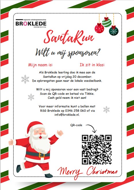 SantaRun – sponsort u mee?