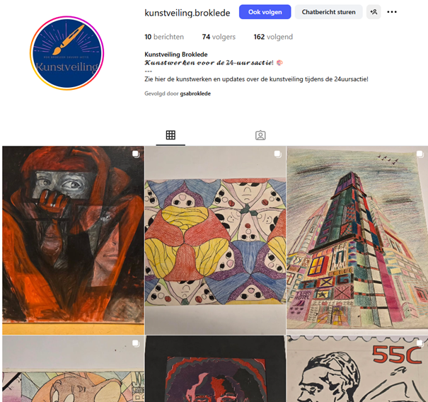 Kunstveiling tijdens 24 uur van Broklede
